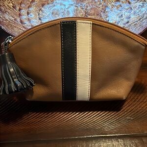 BARNEYS NEW YORK Brown and Black Pouch with Tassel. Purchased from Barney’s NS